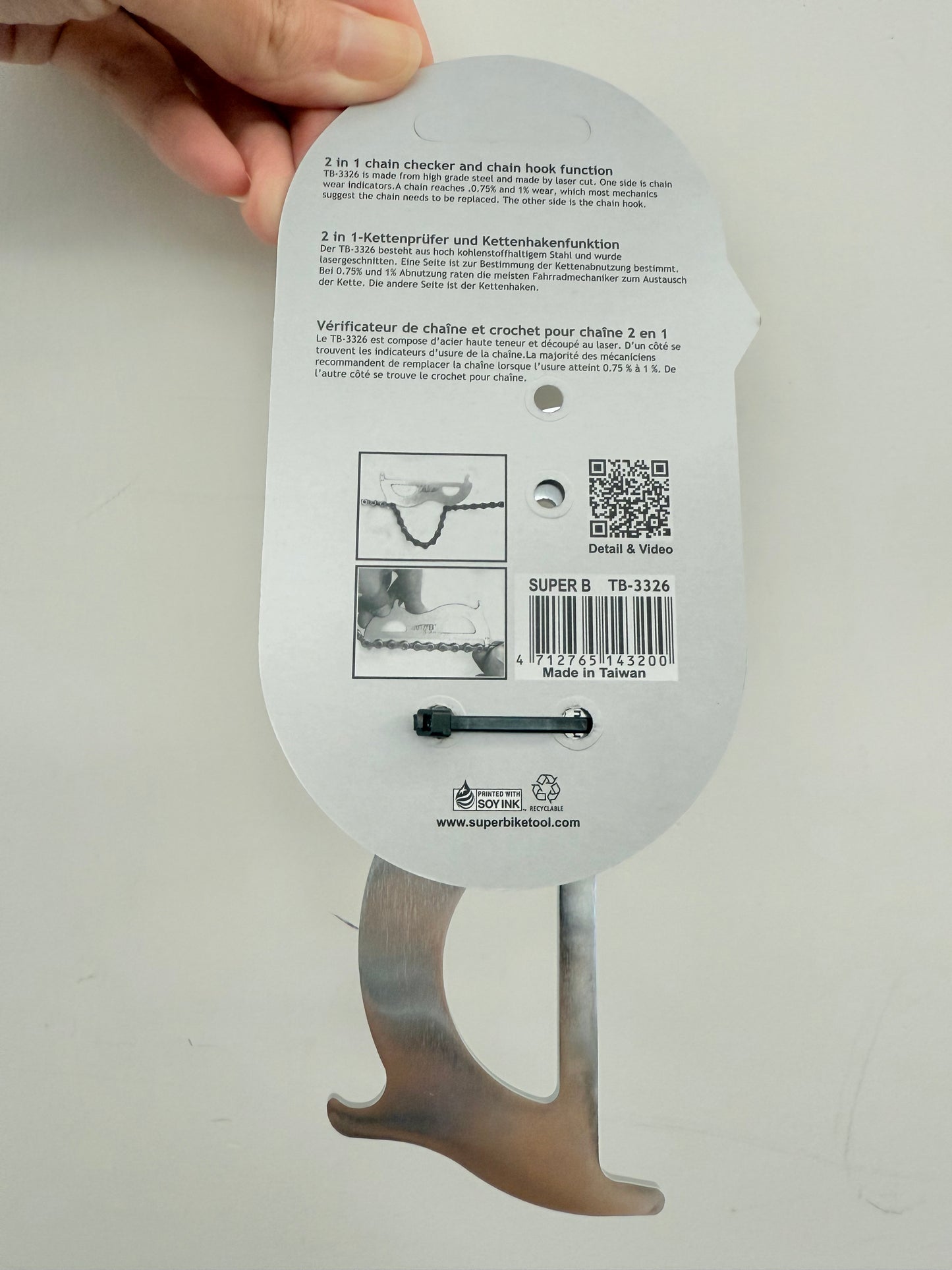 Super B 2 in 1 Chain Checker And Chain Hook TB-3326