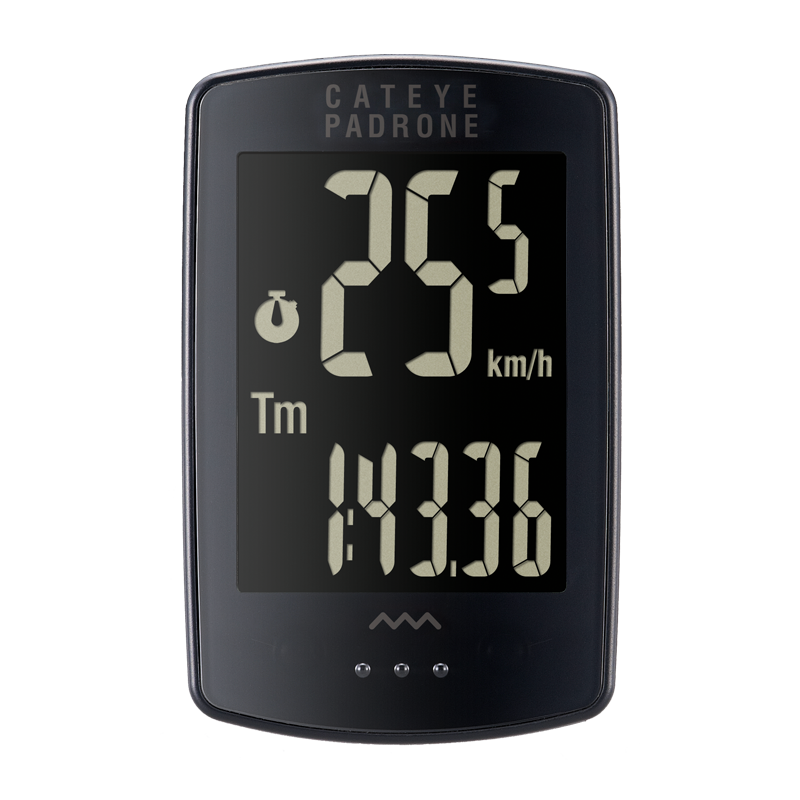 Cateye Padrone Wirless Cycle Computer CC-PA100W Stealth Edition + OF-100