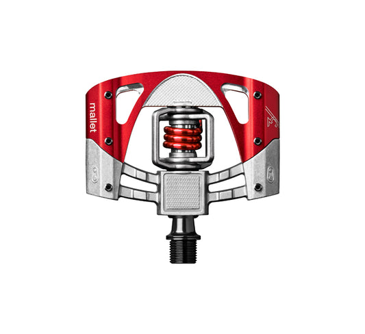 Crank Brothers Mallet 3 Clip-In Raw Pedals-Red