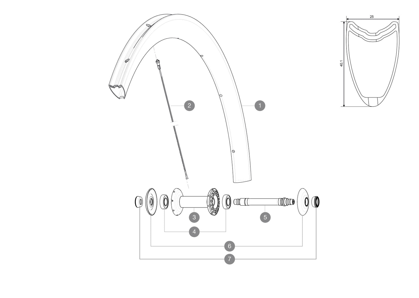 Mavic Cosmic Carbone 40 Tubular Rim