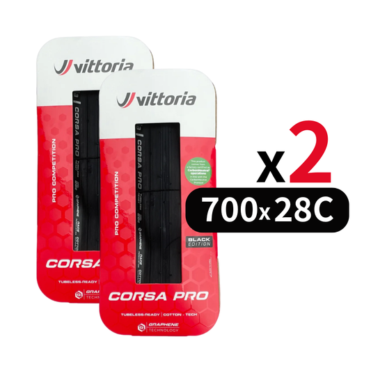 2PC/4PC SET ｜Vittoria Corsa PRO Tubeless Ready Folding Tire - BLACK