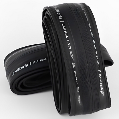 2PC/4PC SET ｜Vittoria Corsa PRO Tubeless Ready Folding Tire - BLACK