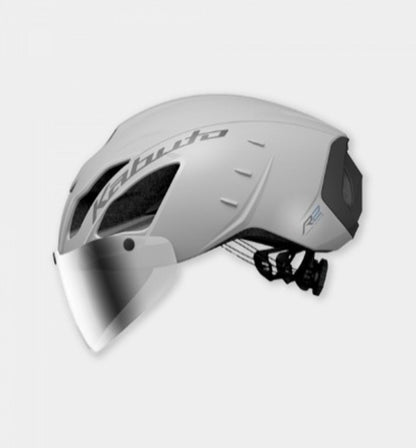 OGK KABUTO AERO-R2 Road Aero Helmet (with AR-5 Silver Mirror Shield)