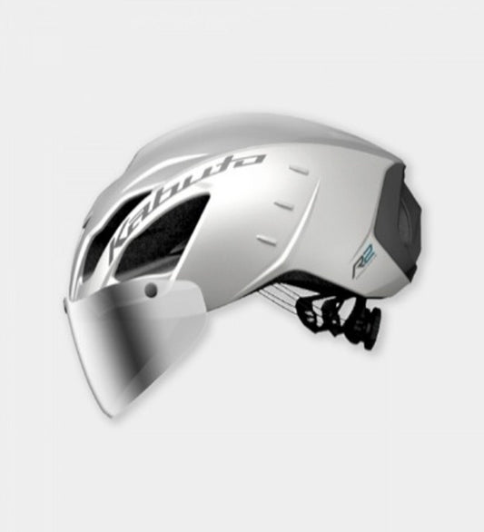 OGK KABUTO AERO-R2 Road Aero Helmet (with AR-5 Silver Mirror Shield)