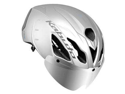 OGK KABUTO AERO-R2 Road Aero Helmet (with AR-5 Silver Mirror Shield)