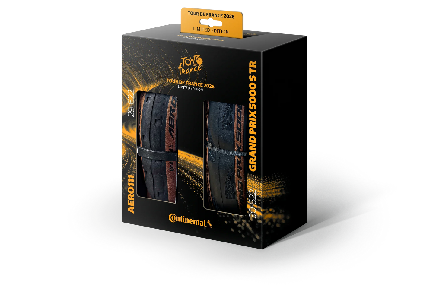 Continental Aero 111 Tubeless Front Tire -700x29C+ GP 5000 S TR Tubeless Rear Tire-700x30C-TdF26