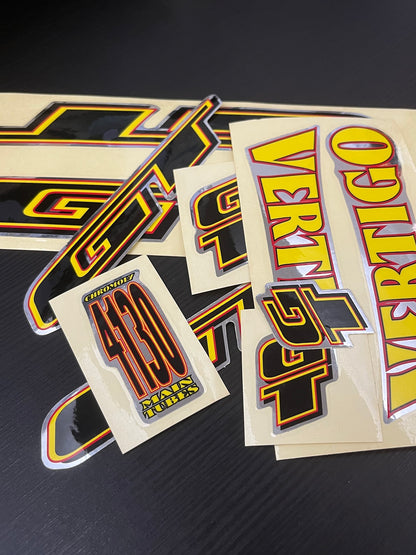 GT BMX Vertigo Vintage Old School 11-piece Sticker Set