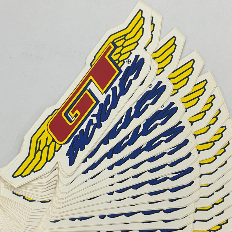 GT BMX Bicycles Wing Sticker Mid School Era Retro Decal Set of 2 - Vintage 1990s