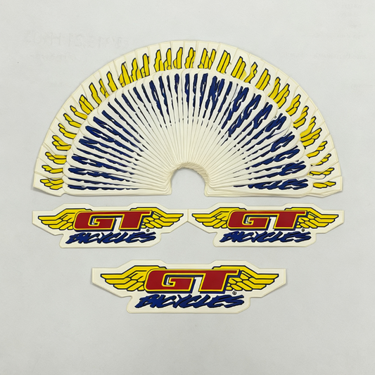 GT BMX Bicycles Wing Sticker Mid School Era Retro Decal Set of 2 - Vintage 1990s