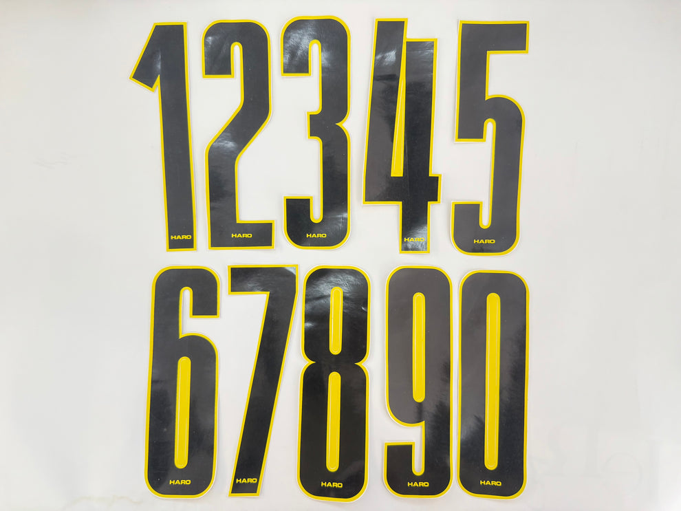 Haro Numbers Zero to Nine Old School BMX Plate Decal – On9bike