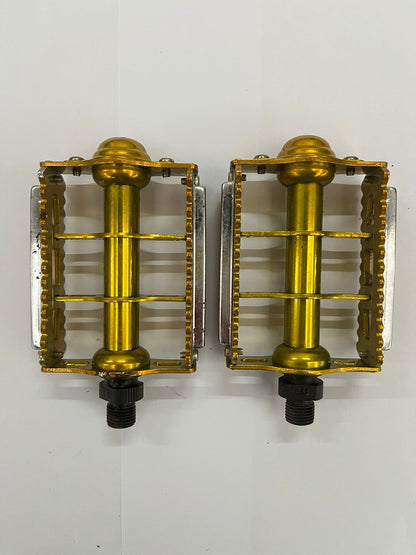 Rare KKT K-MX BMX Japan Old School PEDAL 1/2 20Tooth - Glod