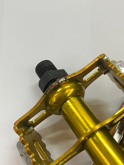 Rare KKT K-MX BMX Japan Old School PEDAL 1/2 20Tooth - Glod