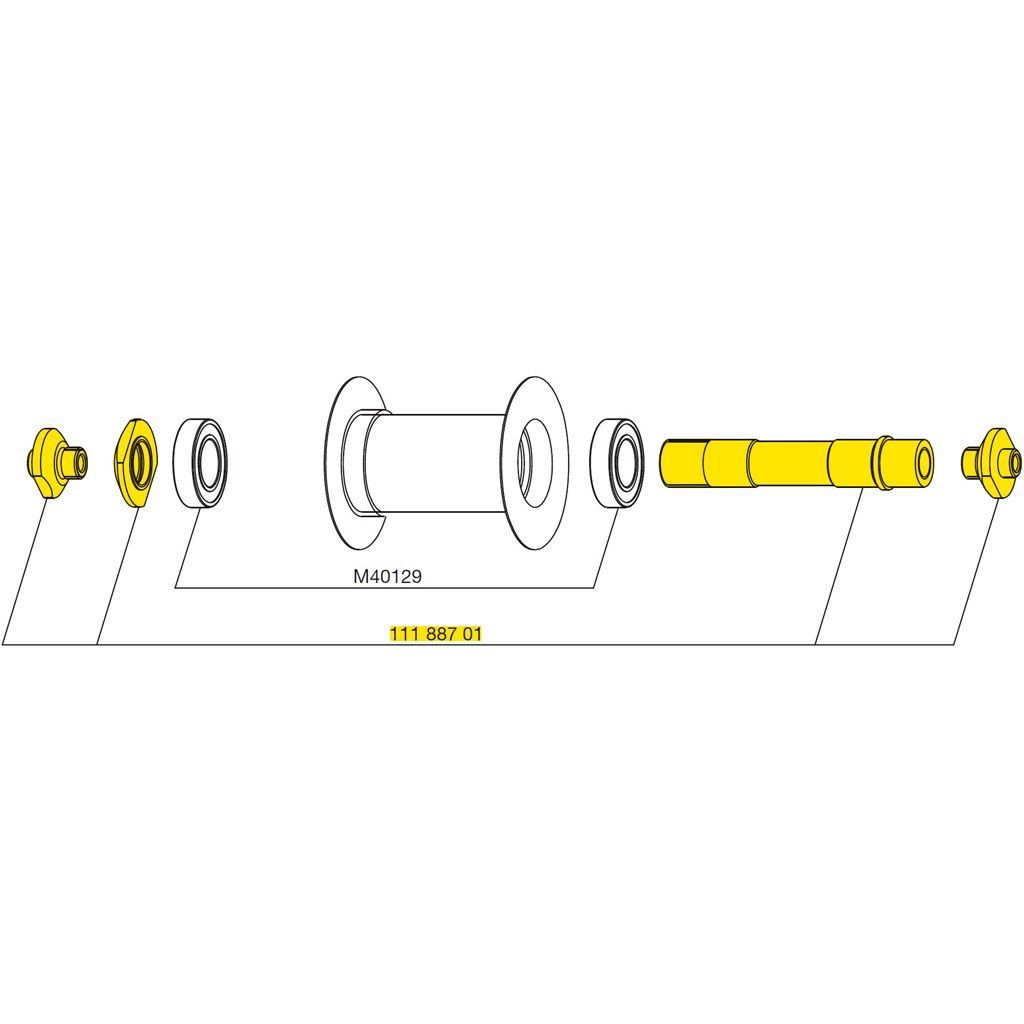 Mavic Front Hub Axle For Comete Track Wheelset