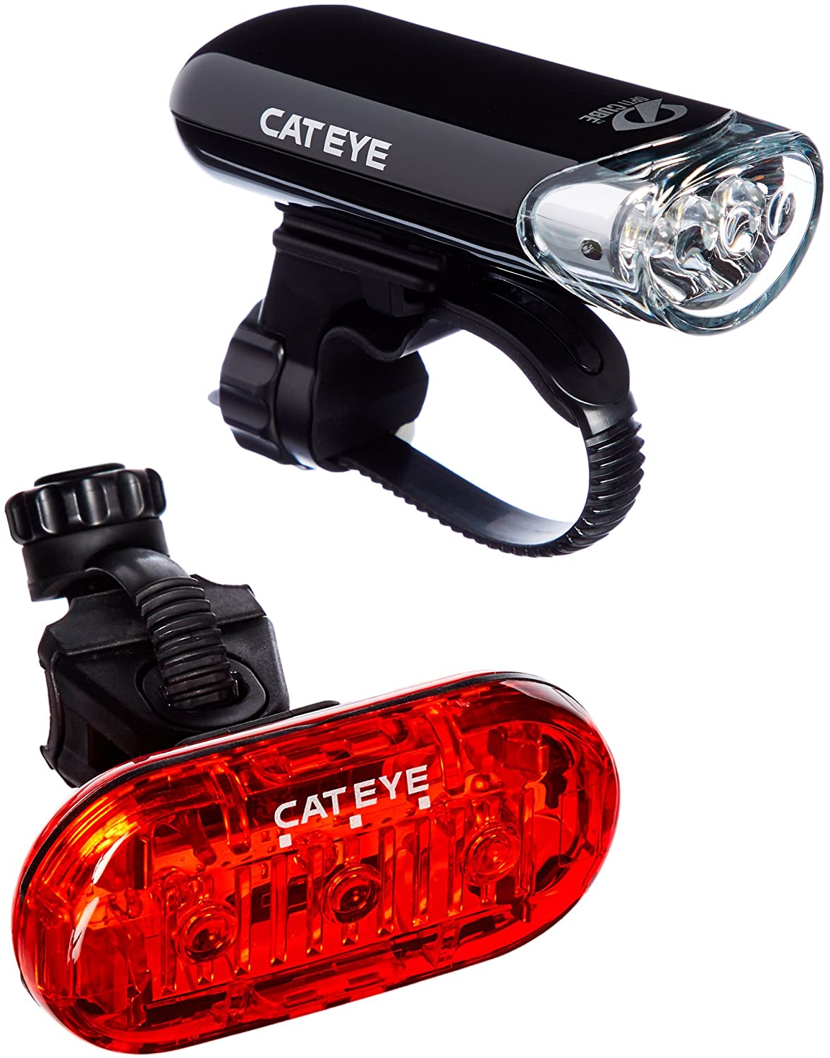 Cateye Front & Rear Light Set~HL-EL135N + Omni 3 TL-LD135-R