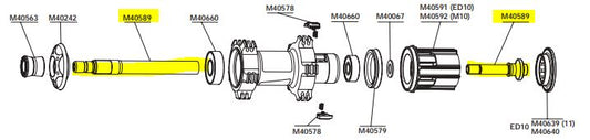 Mavic Ksyrium Elite Kit Rear Axle~M40589