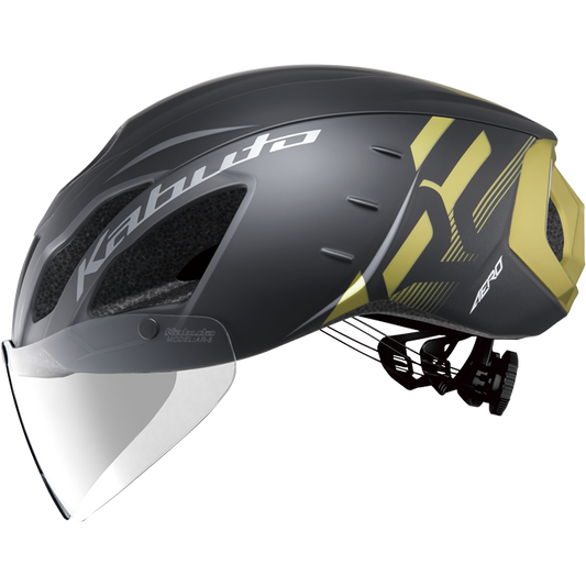 OGK Kabuto Aero-R2 Helmet-G-1 Matte Black Gold