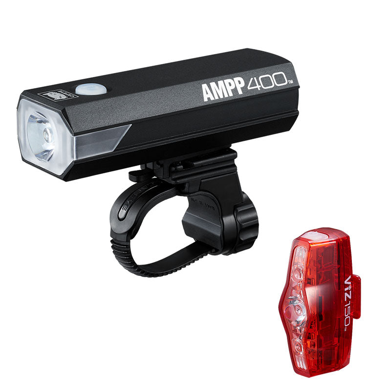 Cateye Light Sets~Ampp400 Front + Viz150 Rear